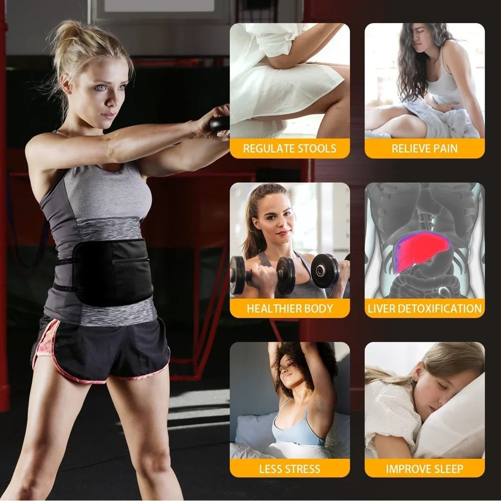 Castor Oil Wrap Detox Reusable Adjustable, No Leak, Washable